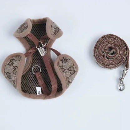 GG Brown Harness and Leash Set