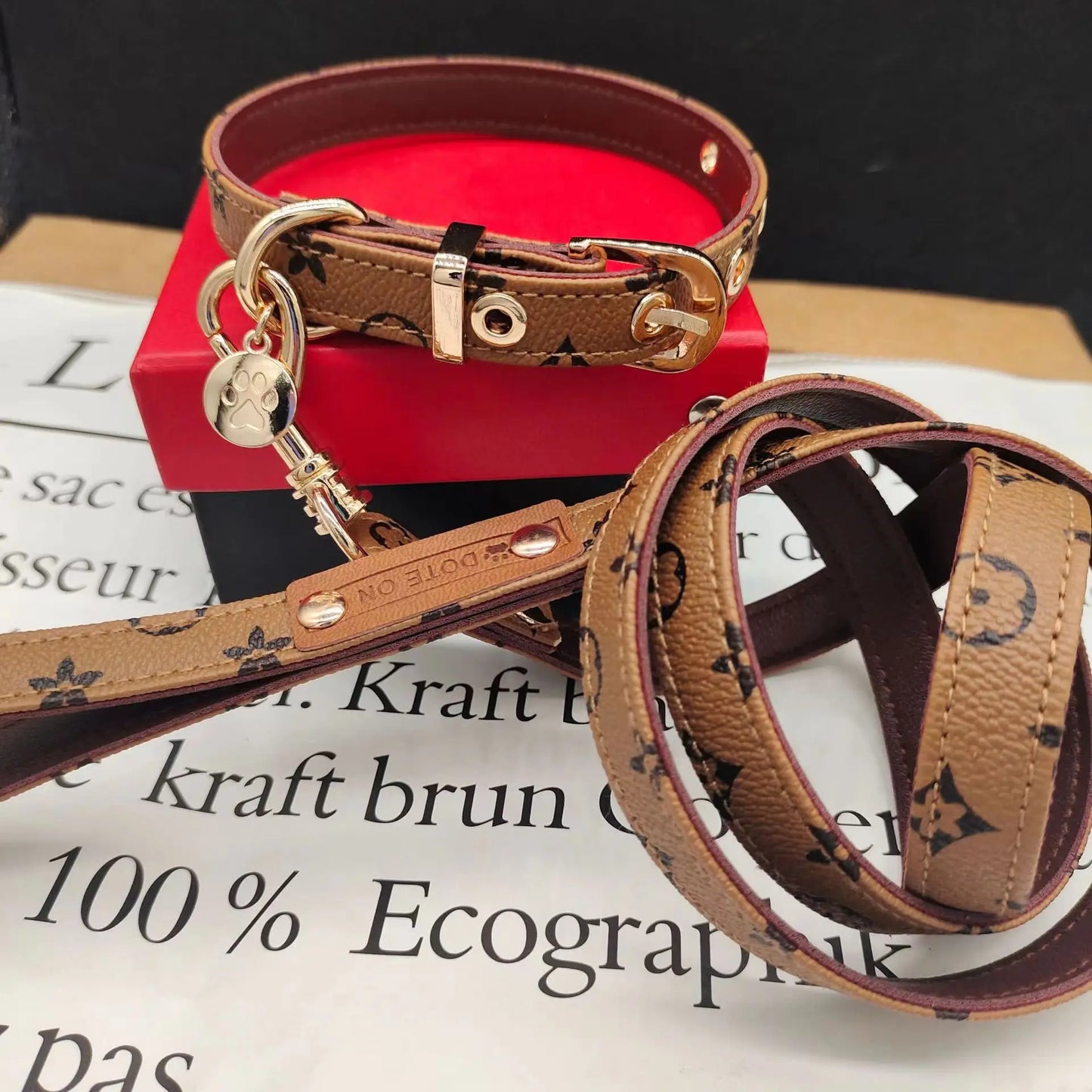LV Collar and Leash Set