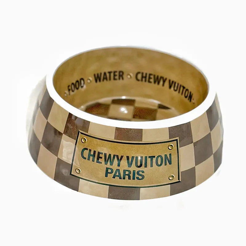 Chewy Vuiton Brown Bowl